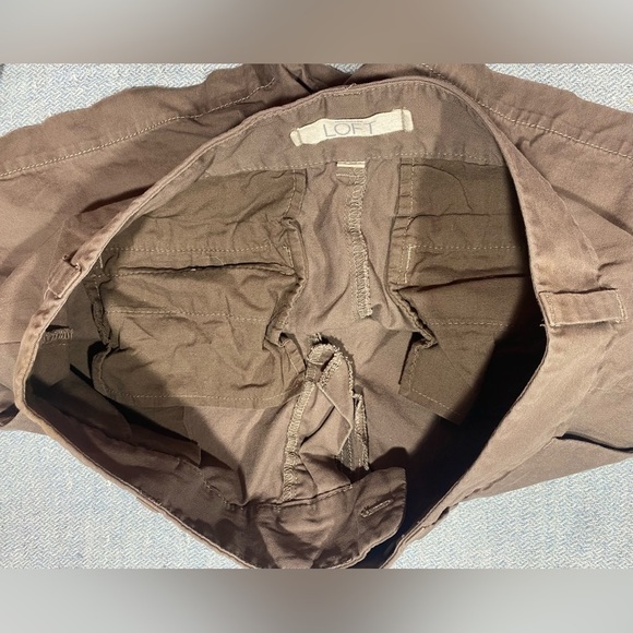 Ann Taylor Loft Brown Chino Shorts, Size 4, 100% Cotton, Mid-rise, Pockets - Picture 8 of 8